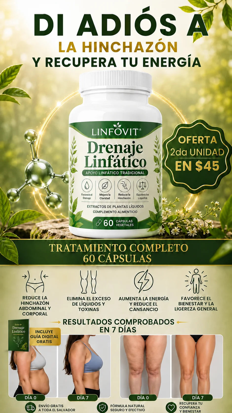Linfovit™ x60 | Soporte Metabólico Contra Líquidos Retenidos