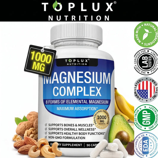 Toplux® Magnesium Complex 8 en 1 🌿 IMPORTADO 🇺🇸